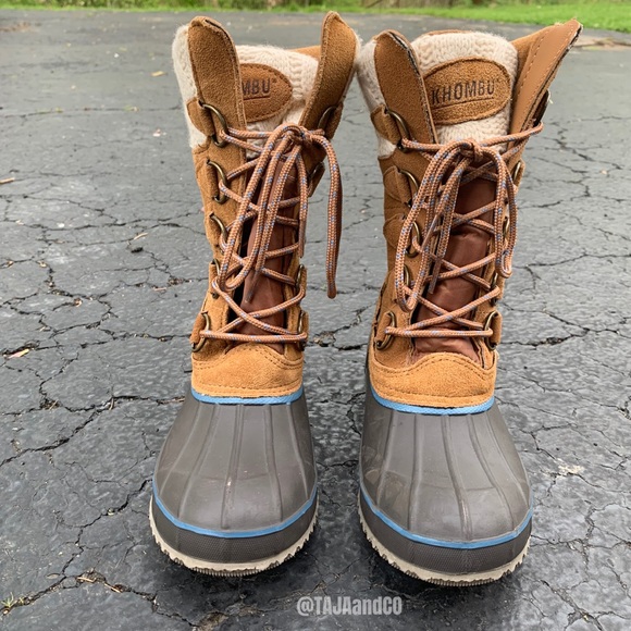 🔥KHOMBU: Tan Sweater Winter Boots! - Picture 2 of 9